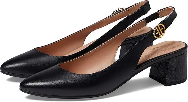 Cole Haan The Go-To Slingback Pump 45 mm (Black Leather) Women's Shoes Cover