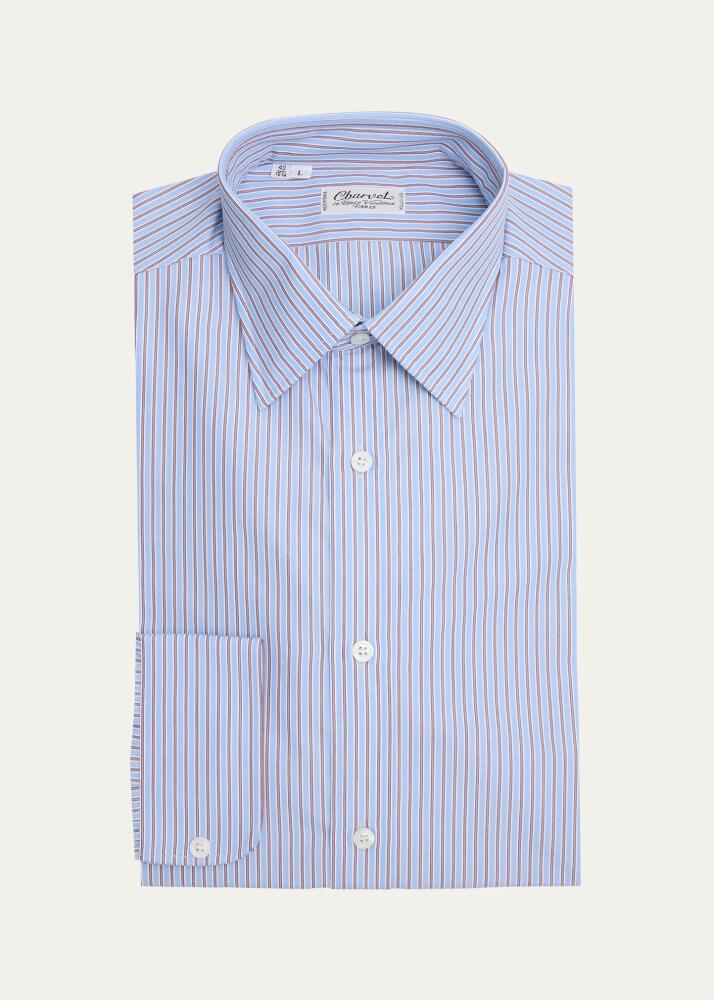 Charvet Men's Cotton Multi-Stripe Dress Shirt Cover