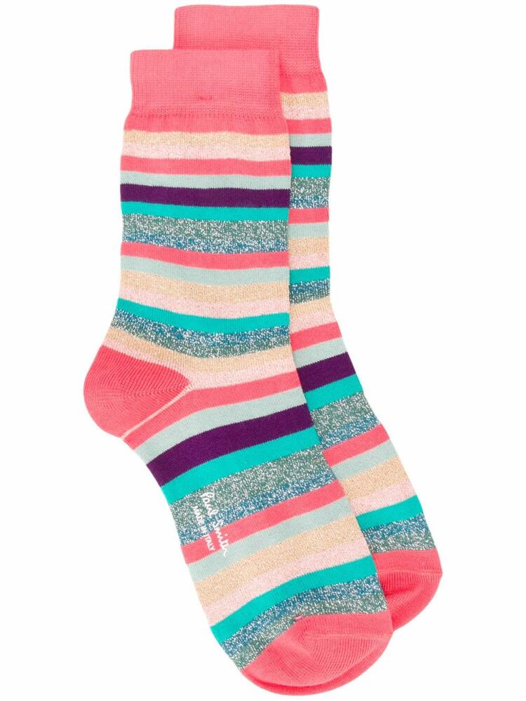 Paul Smith striped pattern socks - Pink Cover