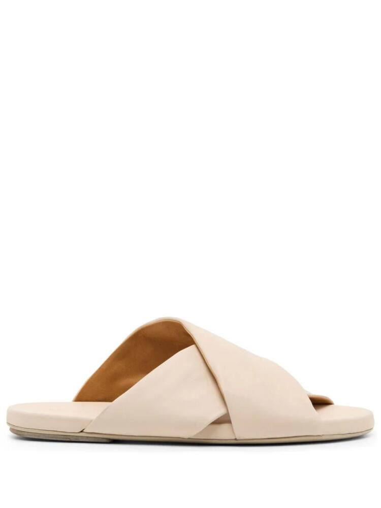 Marsèll flat leather sandals - Neutrals Cover