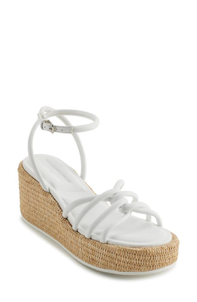 DKNY Cyrilla Wedge Platform Sandal in White Cover