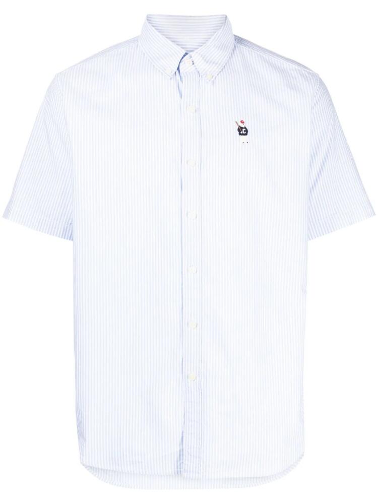 CHOCOOLATE logo-appliqué striped shirt - Blue Cover