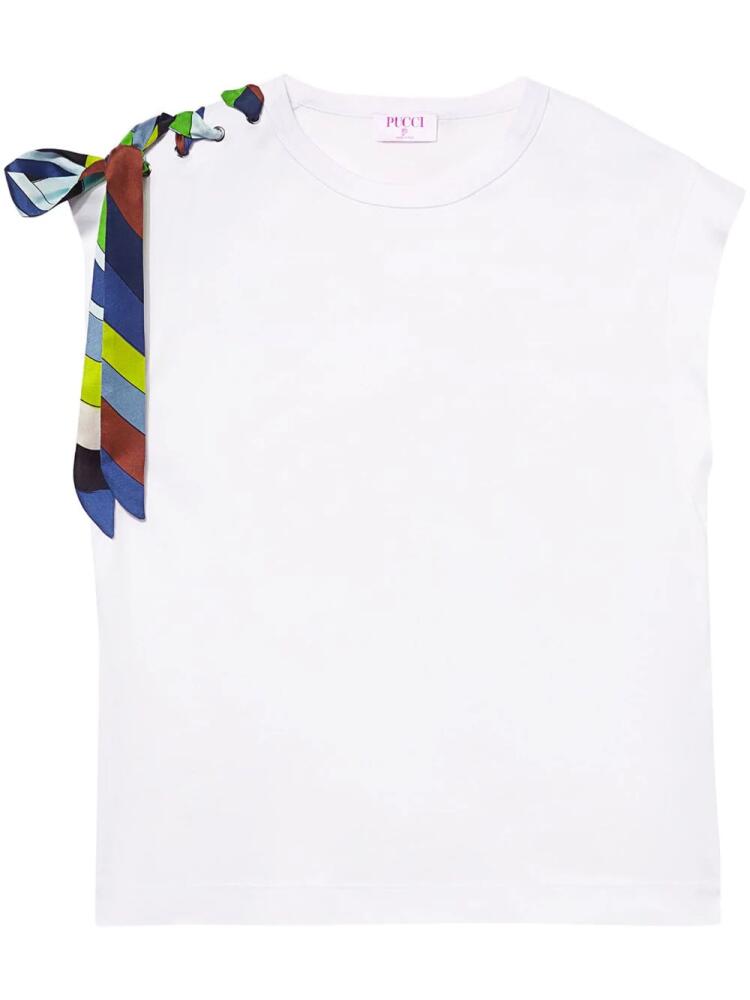 PUCCI Iride-print cotton top - White Cover