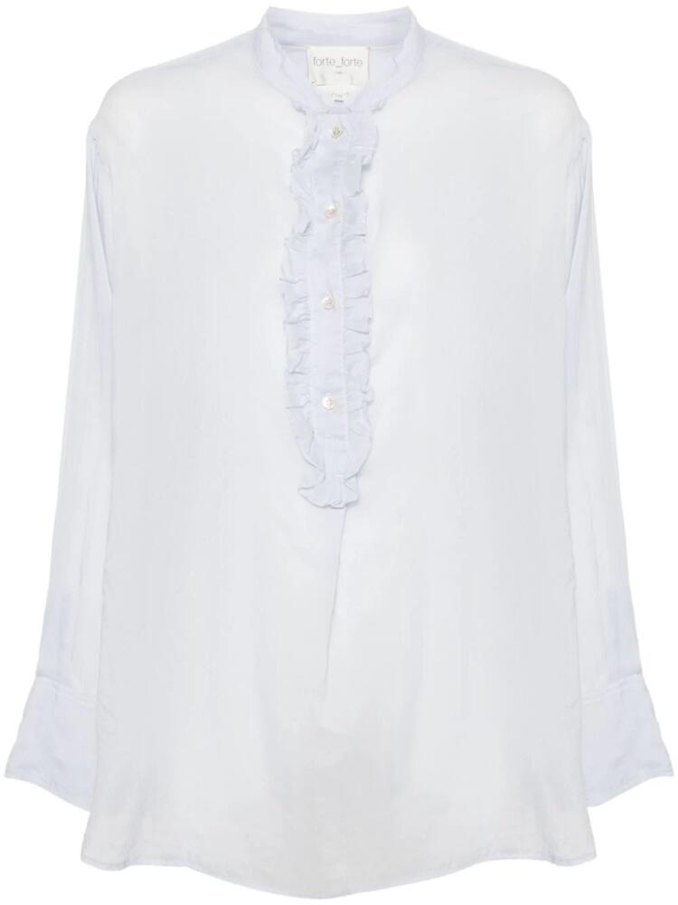 Forte Forte ruffled long-sleeve blouse - Blue Cover