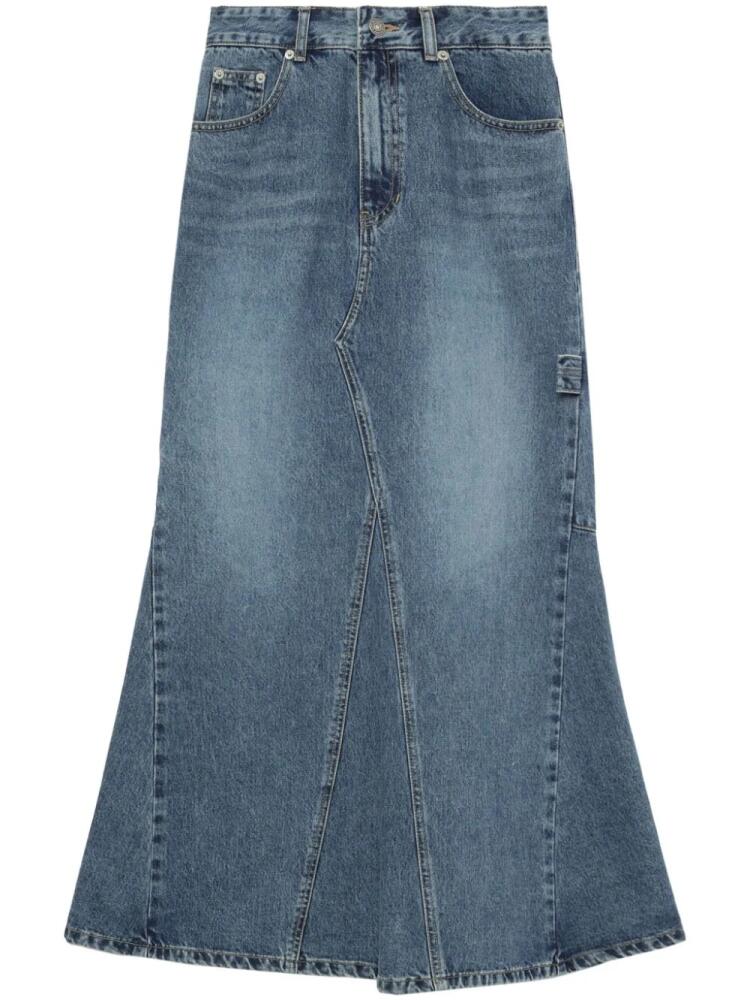 SJYP flared denim maxi skirt - Blue Cover