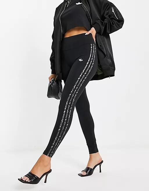 adidas Originals Animal Abstract leggings in black Cover