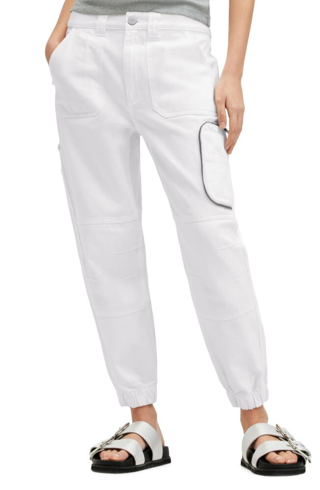 AllSaints Florence Cargo Joggers in Chalk White Cover