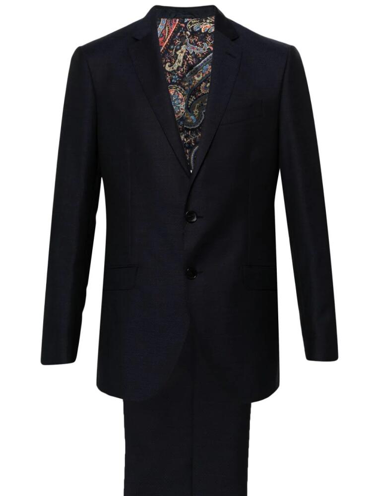 ETRO jacquard wool suit - Blue Cover