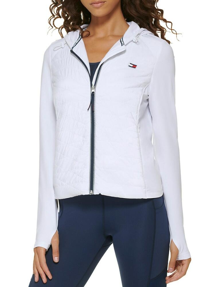 Tommy Hilfiger Women's Quilted Hooded Puffer Jacket - Winter White Cover