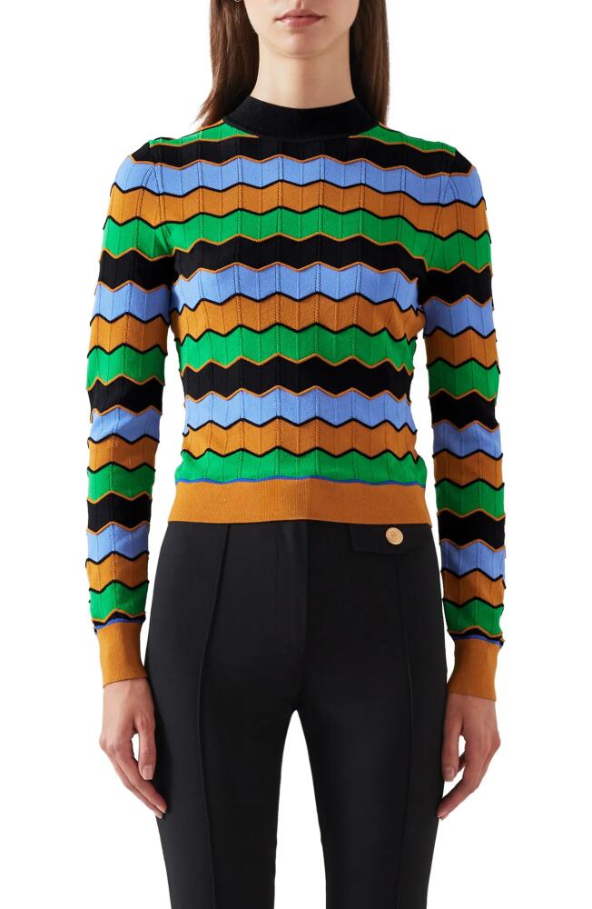 LK Bennett Elina Stripe Sweater in Black Multi Cover