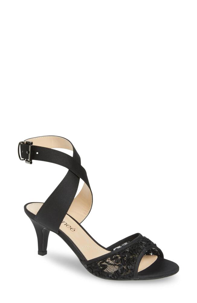 J. Reneé Soncino Strappy Sandal in Black Satin Cover