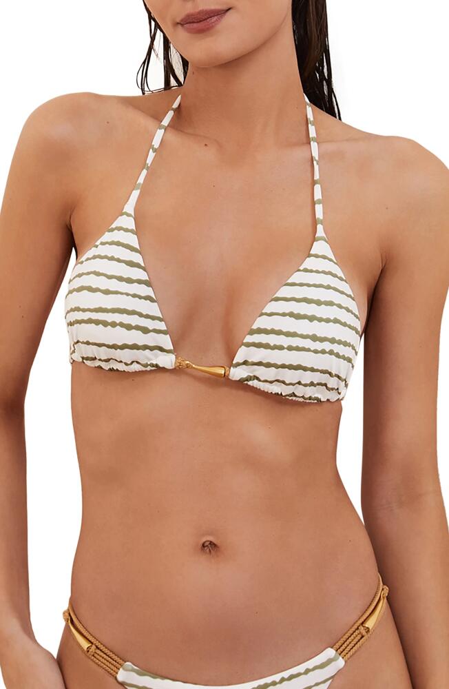 ViX Swimwear Borea Mandy Triangle Bikini Top in Green Multi Cover