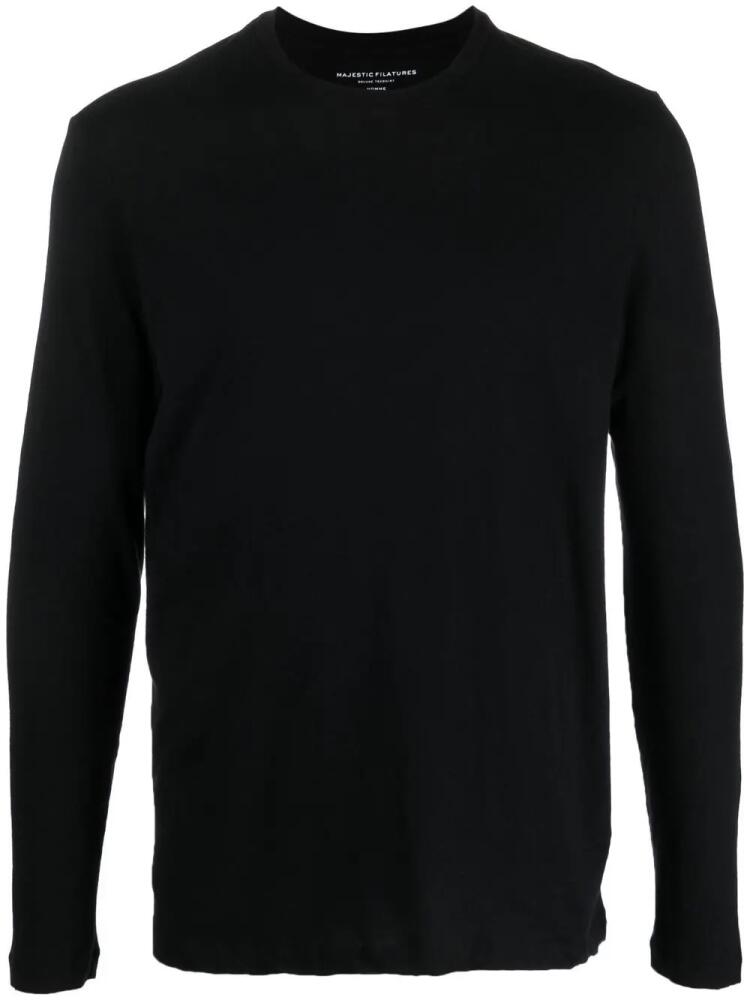 Majestic Filatures crew neck long-sleeved T-shirt - Black Cover