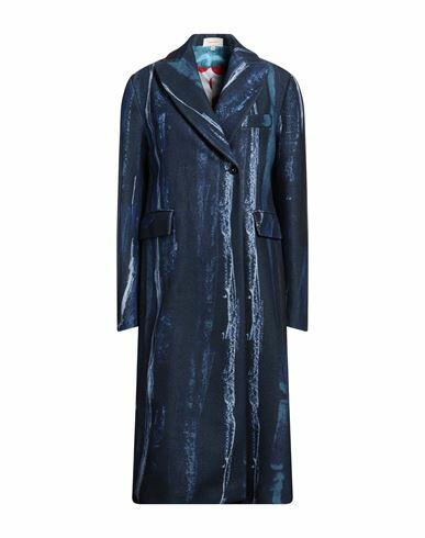 Unique Edition Woman Coat Navy blue Wool Cover