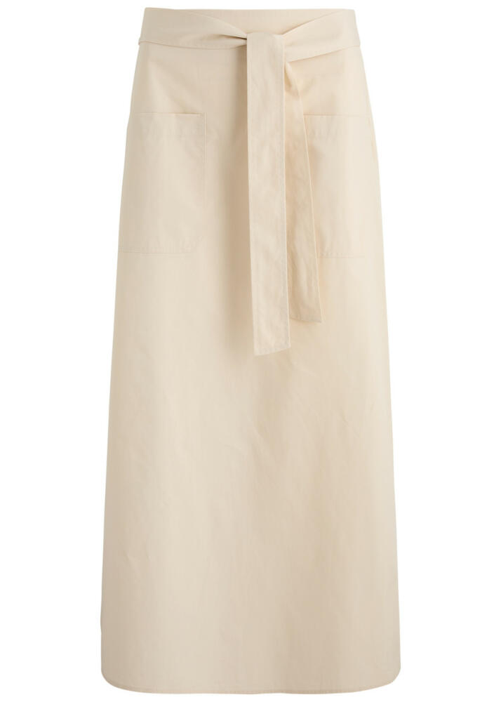 Toteme Cotton-poplin Midi Skirt - Cream Cover