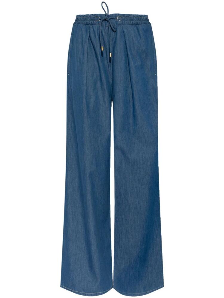 Emporio Armani high-rise wide-leg trousers - Blue Cover