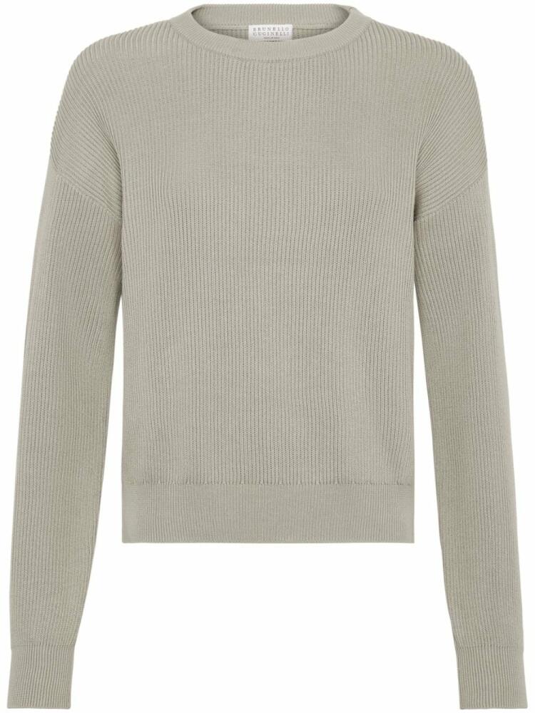 Brunello Cucinelli ribbed cotton jumper - Green Cover