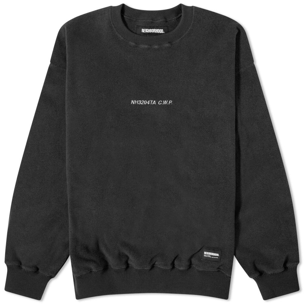 Neighborhood Men's Fleece Crew Sweater in Black Cover