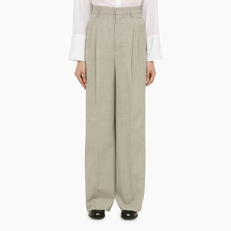 Ami Paris Light grey wool trousers Cover