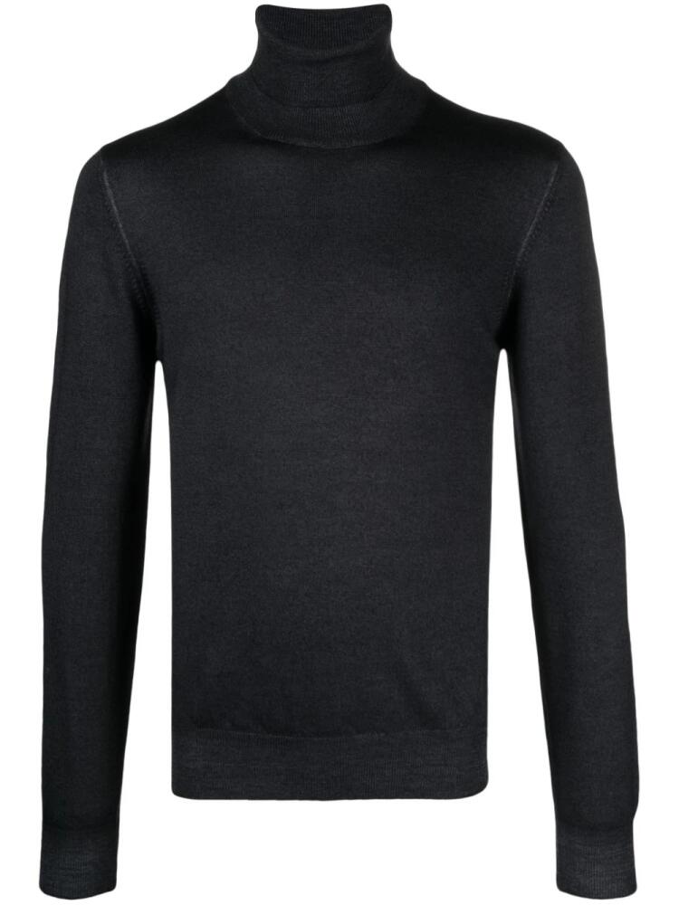 Fileria roll-neck virgin wool jumper - Black Cover