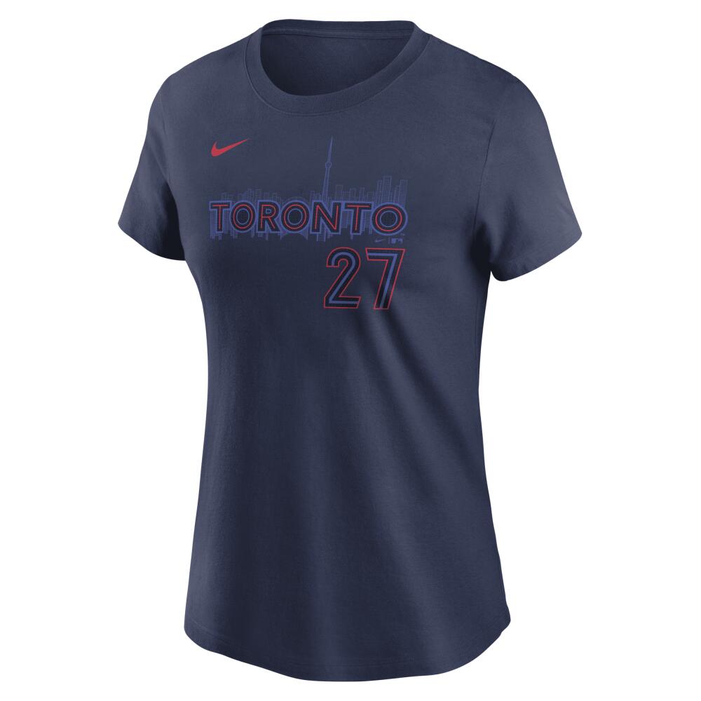 Vladimir Guerrero Jr. Toronto Blue Jays City Connect Fuse Nike Women's MLB T-Shirt in Blue Cover