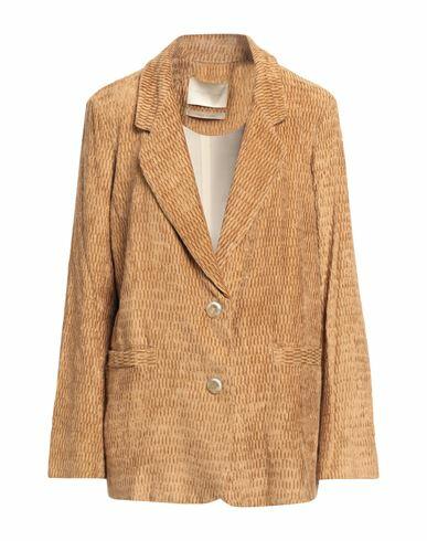 Momoní Woman Blazer Camel Viscose Cover