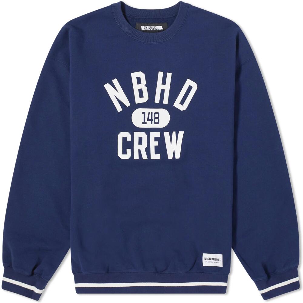 Neighborhood Men's College Crew Sweater in Navy Cover