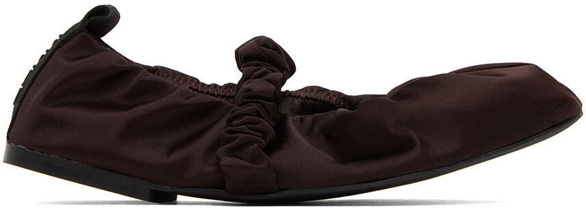 GANNI Brown Scrunchie Ballerina Flats Cover