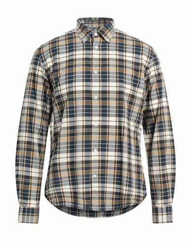 Woolrich Man Shirt Blue Cotton Cover