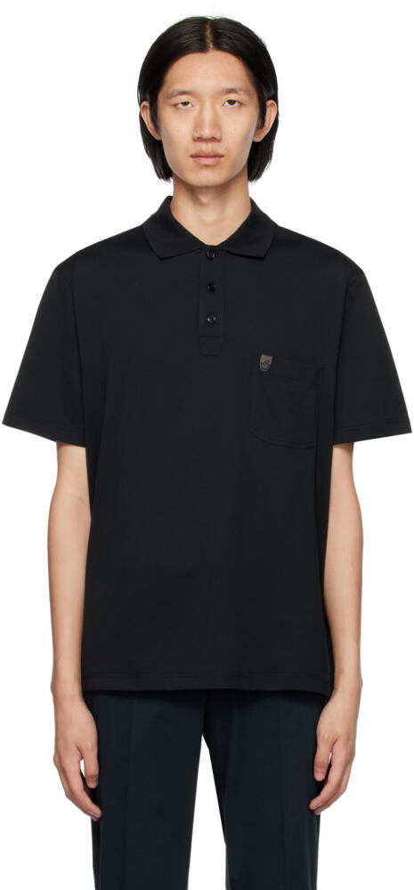 Brioni Black Patch Pocket Polo Cover