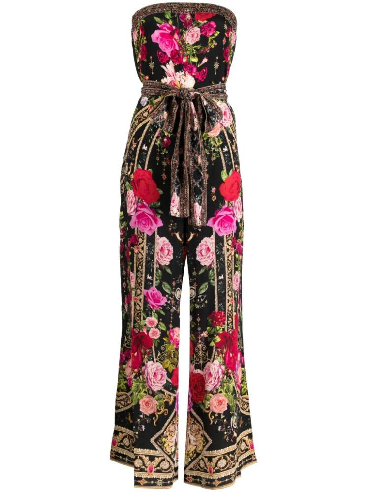 Camilla embellished floral silk jumpsuit - Multicolour Cover