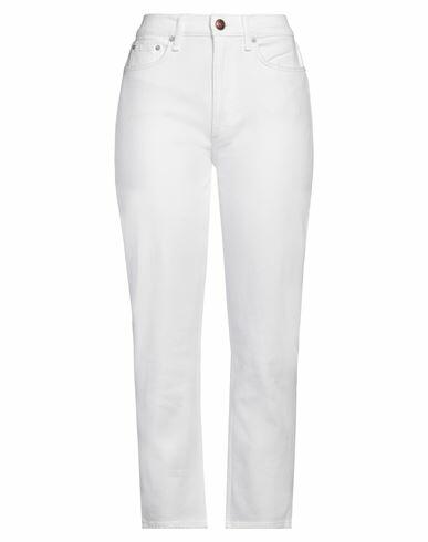 Rag & Bone Woman Jeans White Cotton, Polyester, Elastane Cover