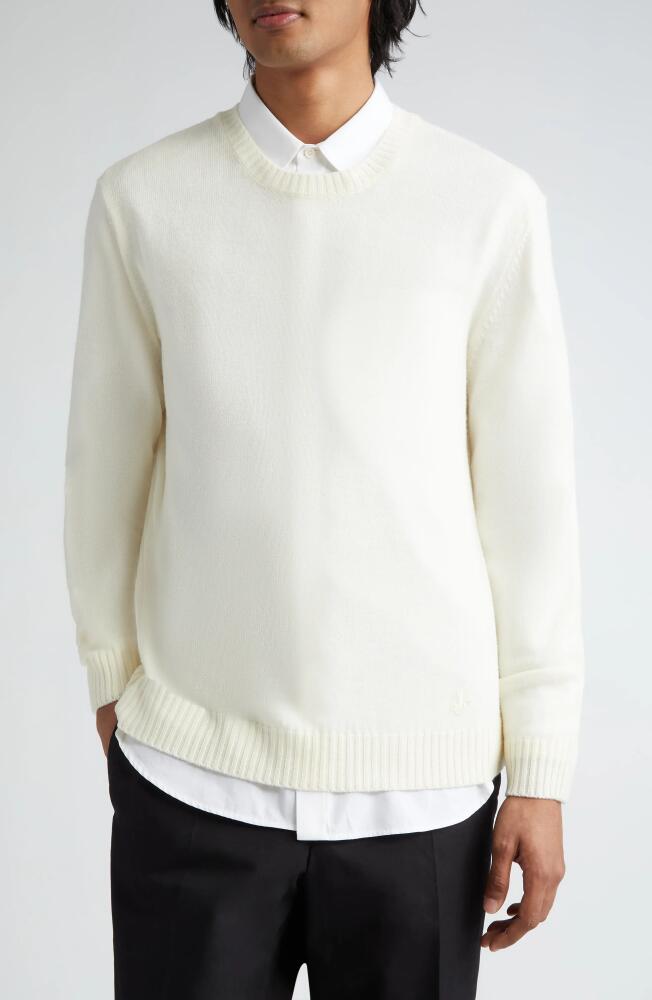 Jil Sander Wool Crewneck Sweater in Natural Cover