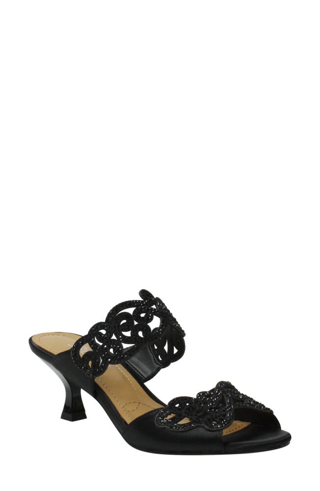 J. Reneé 'Francie' Evening Sandal in Black Fabric Cover