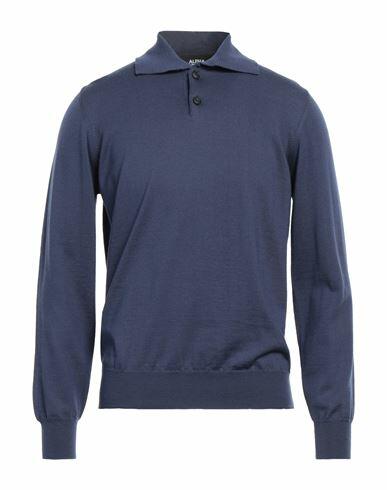 Alpha Studio Man Sweater Navy blue Merino Wool Cover