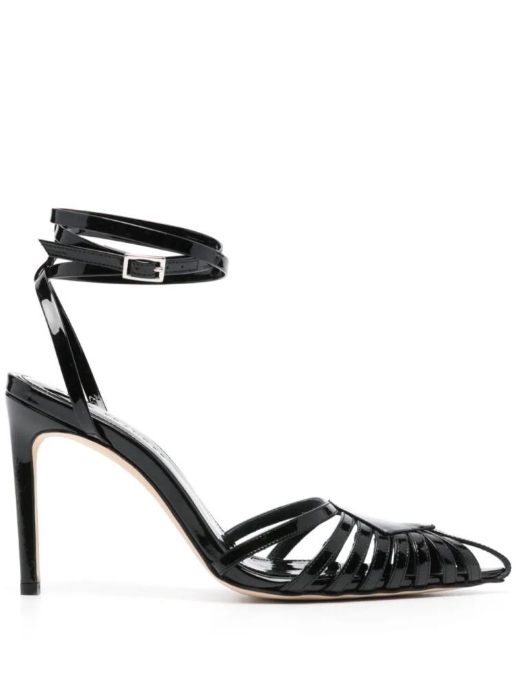 Dear Frances Cage patent-leather pumps - Black Cover