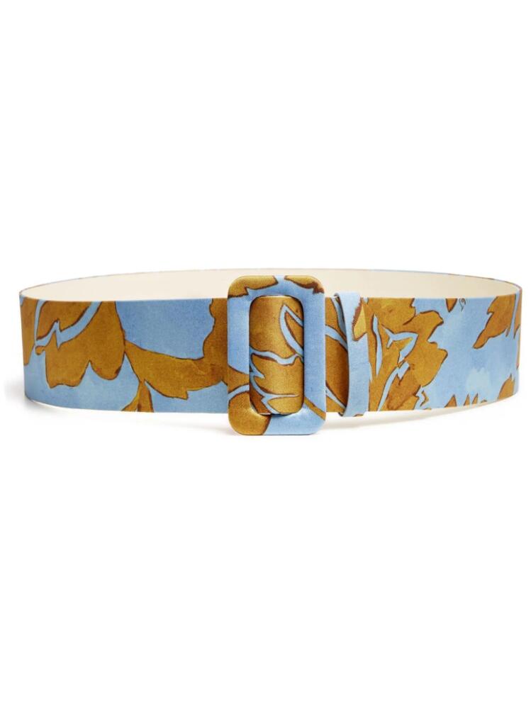 La DoubleJ floral-print belt - Blue Cover