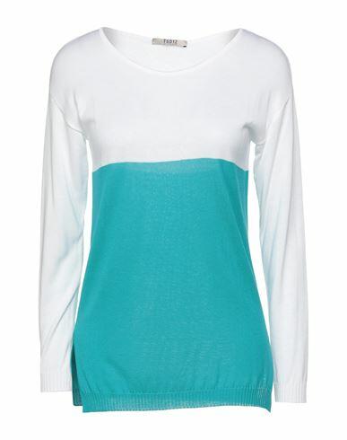 Tsd12 Woman Sweater Turquoise Viscose, Acrylic Cover