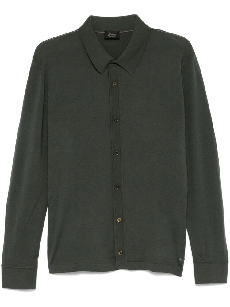 Brioni fine-knit cardigan - Green Cover