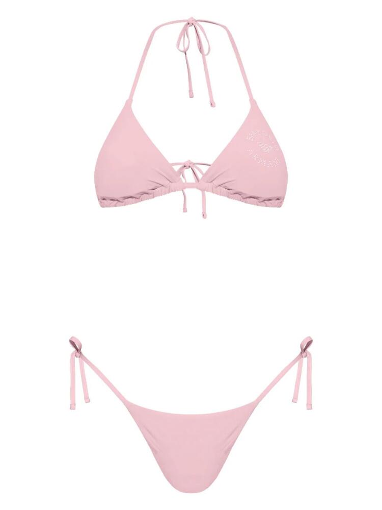 Emporio Armani logo-print bikini set - Pink Cover