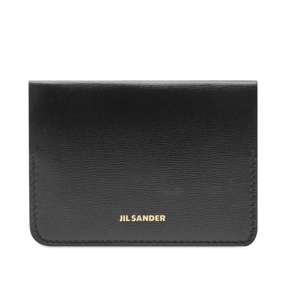 Jil Sander Women's Folded Card Holder in Black Cover