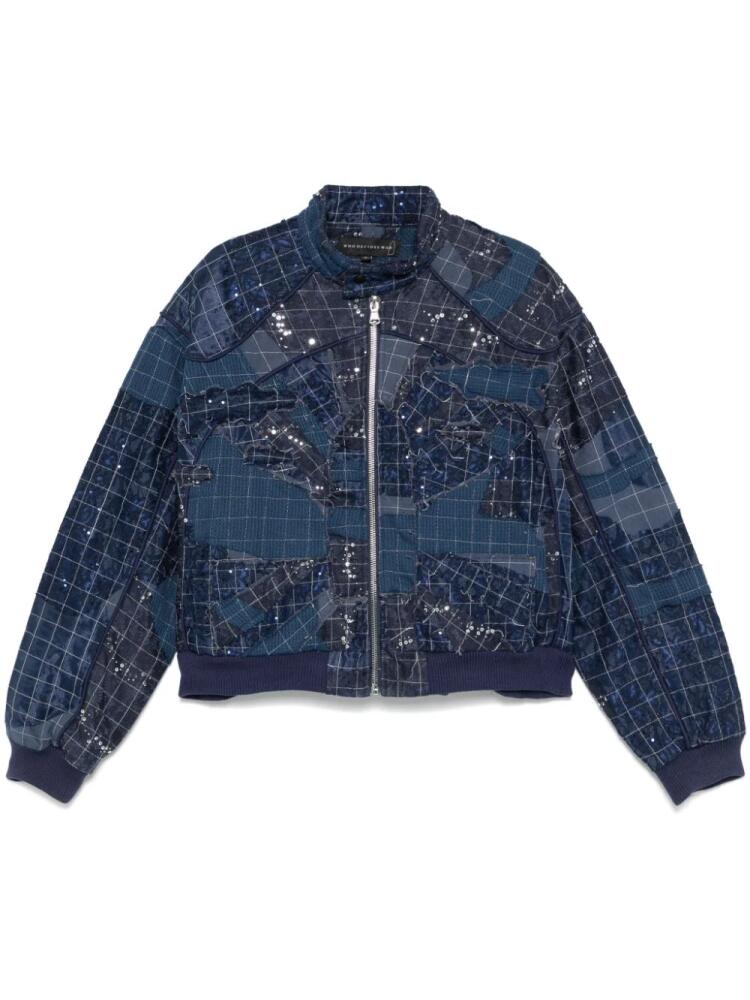 Who Decides War Flight Window bomber jacket - Blue Cover