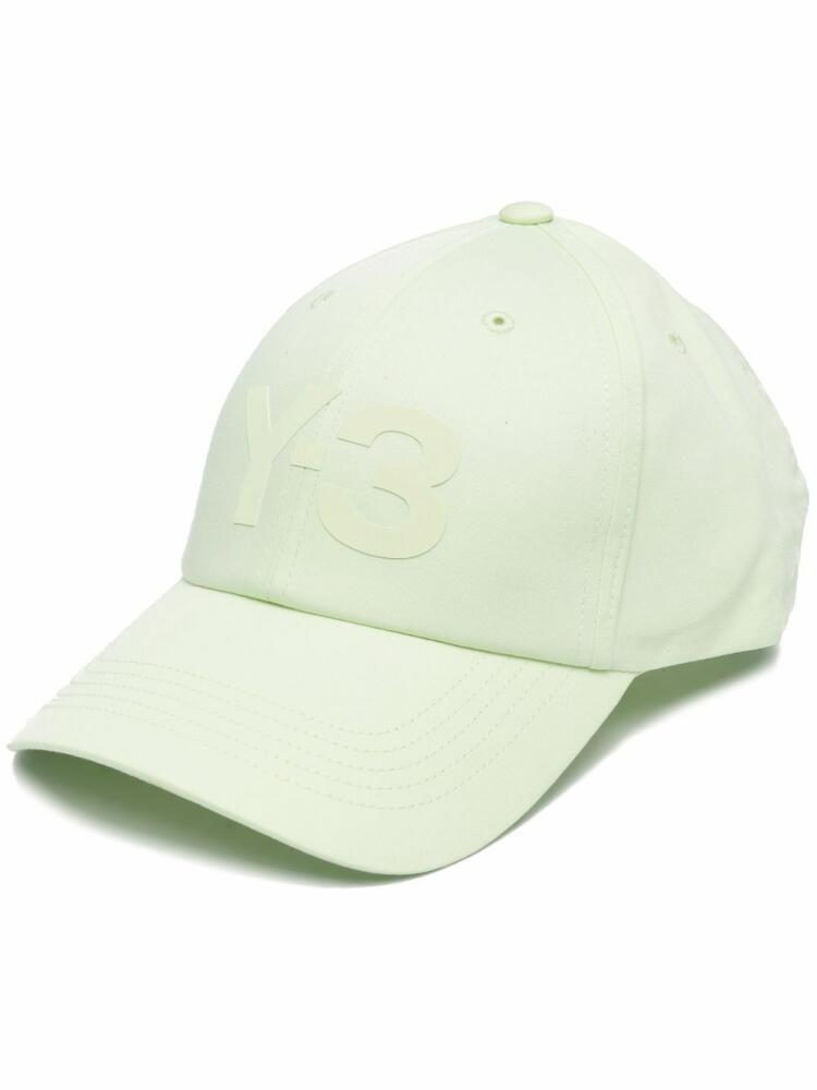 Y-3 logo-print cotton cap - Green Cover