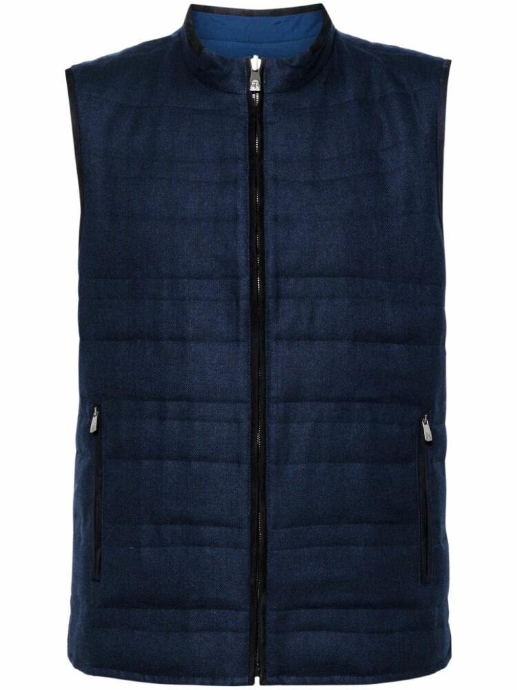 Corneliani reversible quilted gilet - Blue Cover