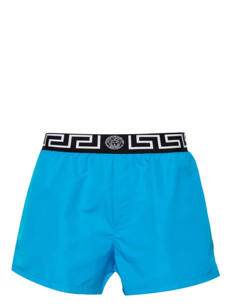 Versace Greca-waistband swim shorts - Blue Cover