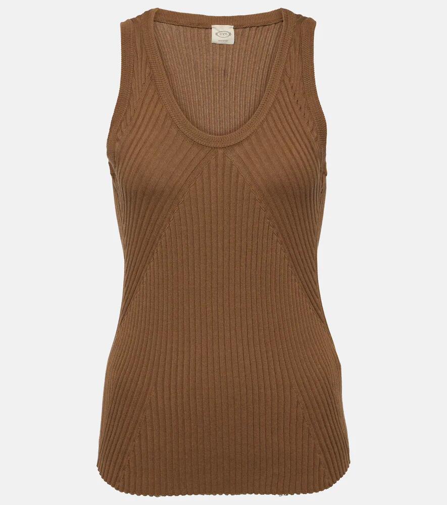 Tod's Ribbed-knit cotton tank top Cover