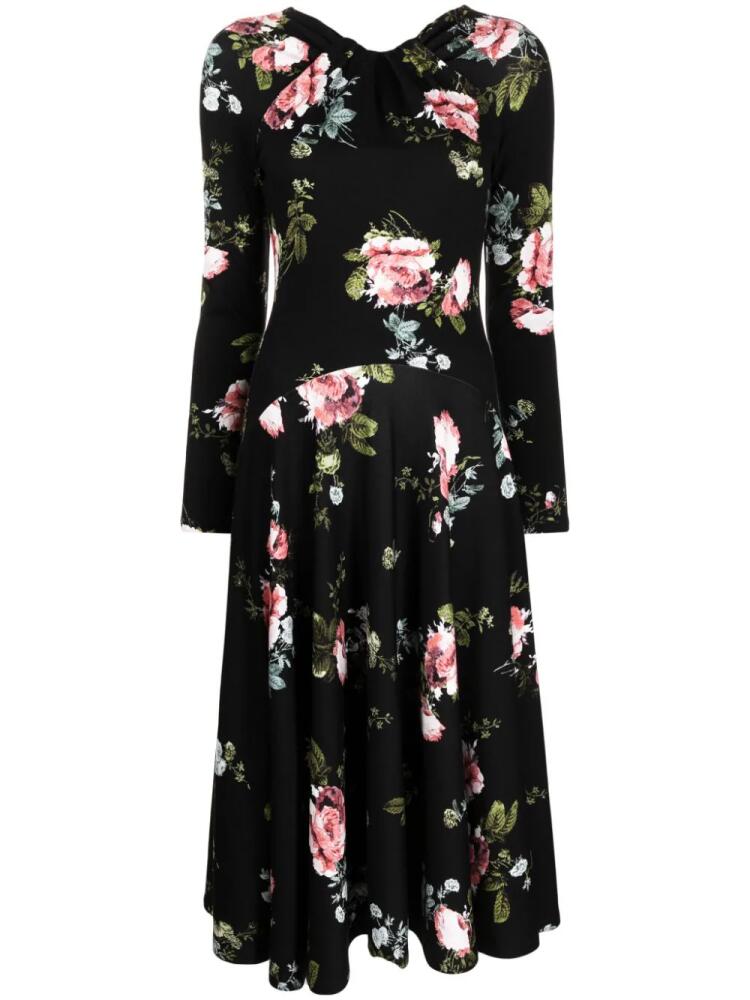 ERDEM floral-print midi dress - Black Cover