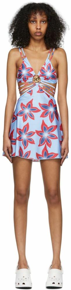 Chopova Lowena SSENSE Exclusive Blue Gravity Mini Dress Cover