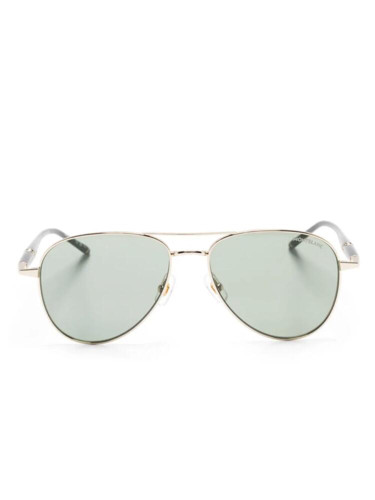 Montblanc pilot-frame sunglasses - Gold Cover