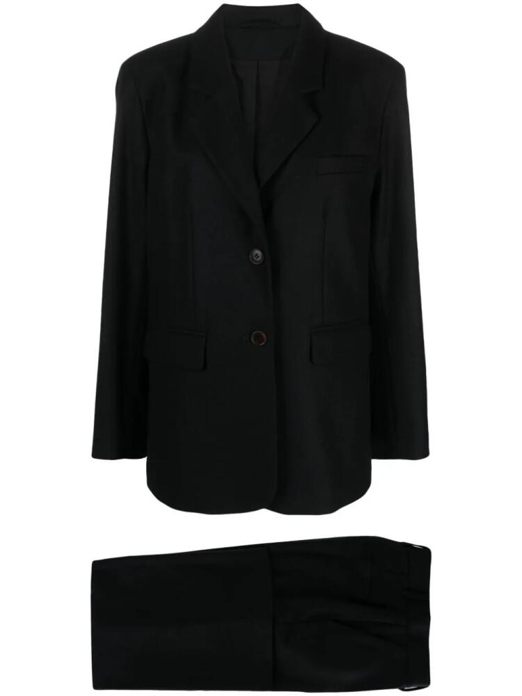 Skall Studio single-breasted recycled wool suit - Black Cover